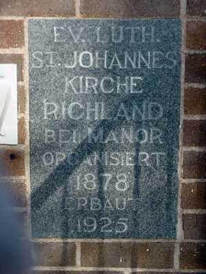 St. John German Evangelical Lutheran Church cornerstone