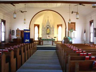 St. John German Evangelical Lutheran Church sanctuary , Richland, Texas