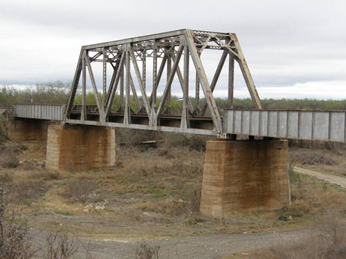 Blanco River Railroad Bridge West of Sabinal Texas 