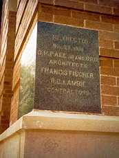Cornerstone of Hays County Courthouse 