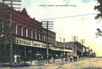 San Marcos Texas Street Scene 1900s