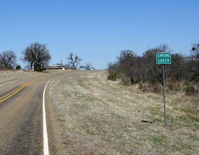 Spring Creek TX road sign 