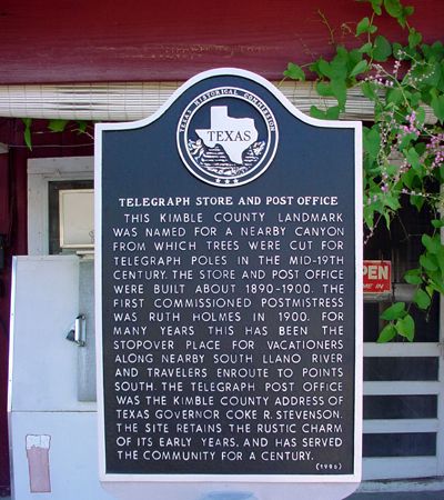 Telegraph TX - Telegraph Store and Post Office  historical marker