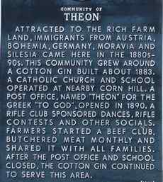 Theon Texas historical marker