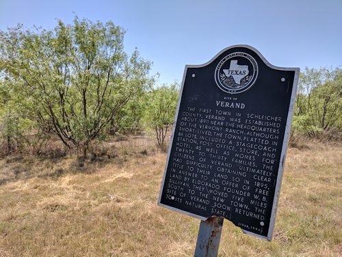 Verand TX Historical Marker