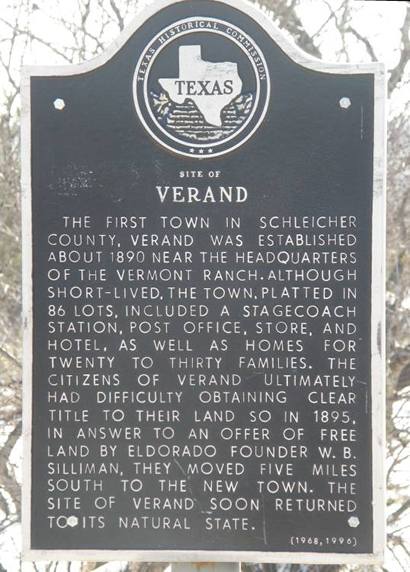 Site of Verand Tx Historical Marker 