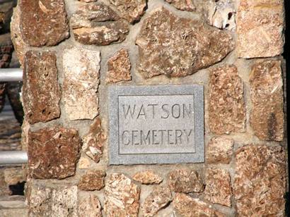 Watson Cemetery  sign, Watson Texas
