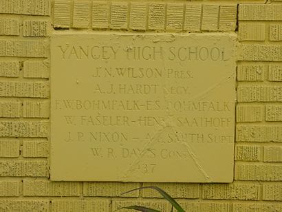 Yancey High School  cornerstone, Yancey Texas