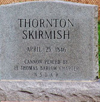 Thornton Skirmish cannon marker