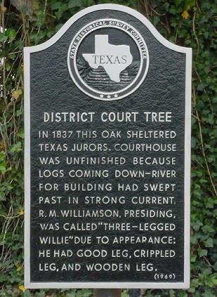 TX  Historic Tree - Columbus Court Oak Historical Marker
