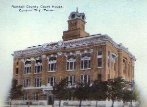 Second Randall County Courthouse, Canyon Texas old photo