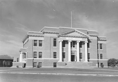 Crosbyton, Texas - Crosby Country courthouse vintage photo