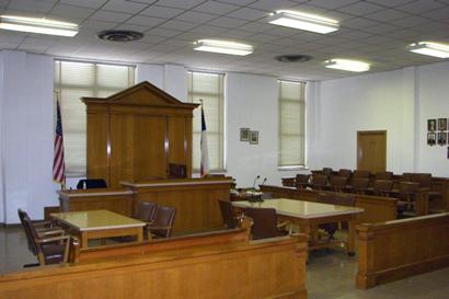 TX Crosby County Courthouse courtroom