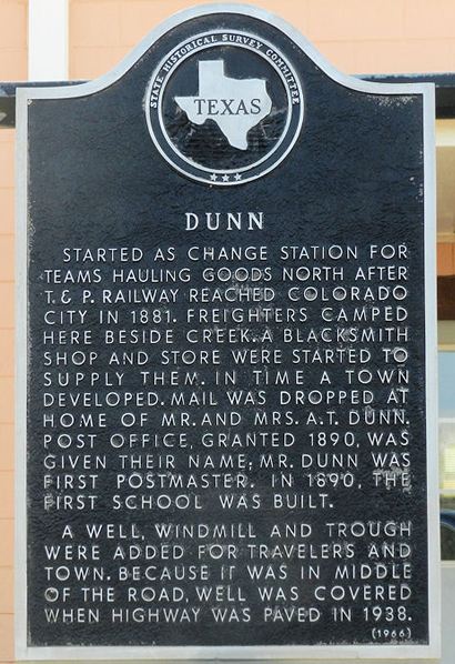 Dunn TX -  Historical Marker