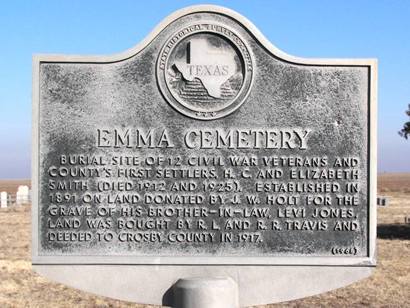 Emma Cemetery historical marker, Emma  Texas