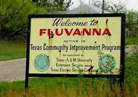Fluvanna Texas welcome sign