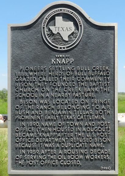 Knapp Texas historical marker