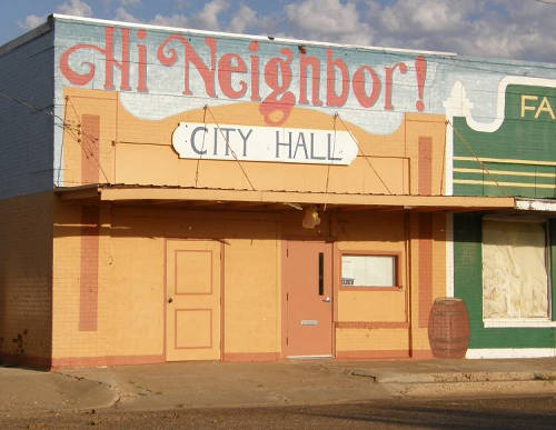 Kress Tx City Hall Mural " Hi Neighbor"
