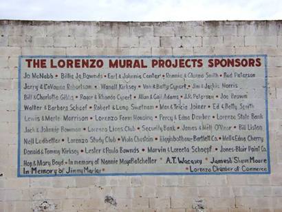 Lorenzo Tx - Lorenzo Mural Projects Sponsors