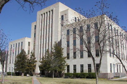 The present 1950 Lubbock County Courthouse, Lubbock, Texas 