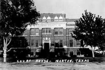 Morton,Texas - Cochran County Courthouse old photo