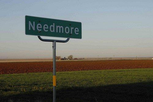 Terry County NeedmoreTX Needmore sign and landscape