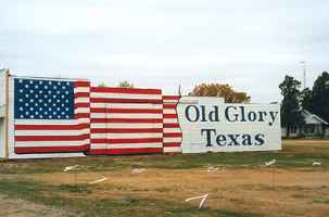 Old Glory mural in Old Glory Texas