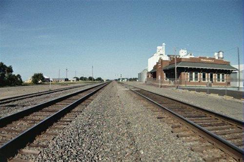 Panhandle Texas train tracks and depot