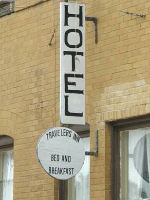 Roaring Springs Tx  - Hotel Sign, Travelers Inn