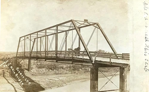 Robert Lee TX, Coke County, Wagon Bridge Over Colorado River 1905 