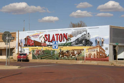 Slaton Tx - Slaton Heritage Mural after Restoration