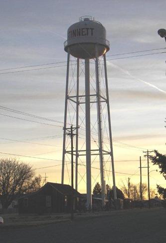  Water tower and sunrise in  Stinnett Texas    