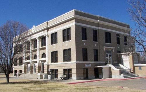 Sherman County Courthouse east, Stratford, Texas