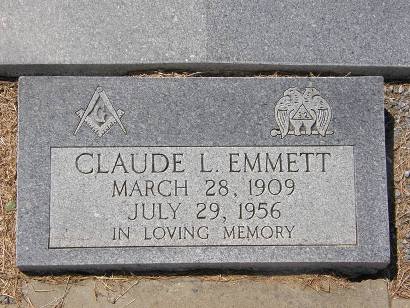 Sunray Texas - Grave Marker  - Claude L. Emmett