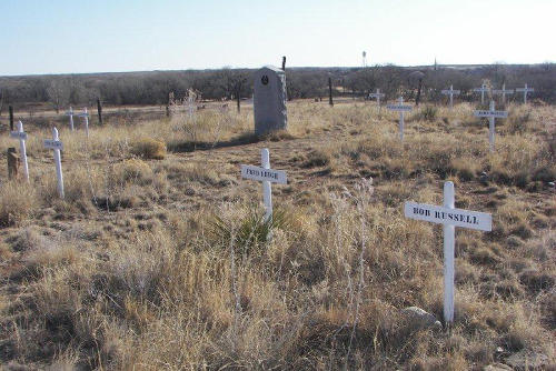 Tascosa TX - Boot Hill Cemetery graves