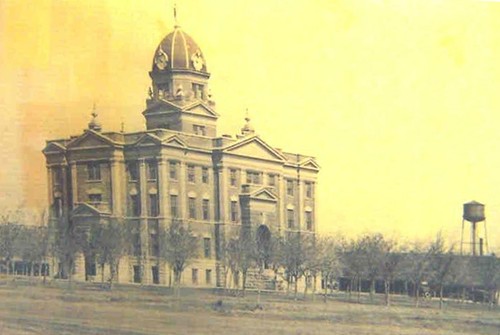 1909 Swisher County Courthouse Vintage photo with watertower