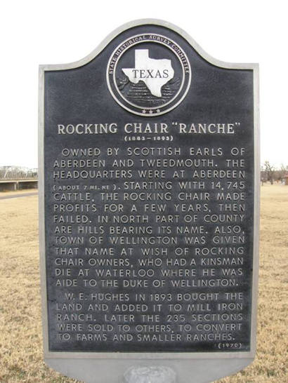 Collingsworth County TX - Rocking Chair Ranch historical marker