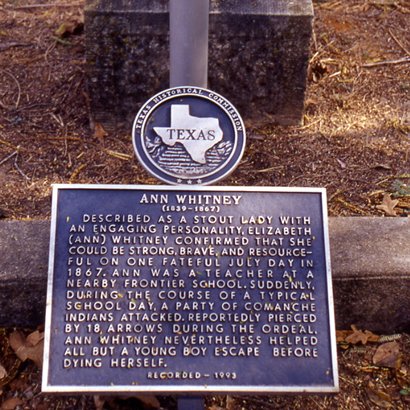 Ann Whitney historical marker