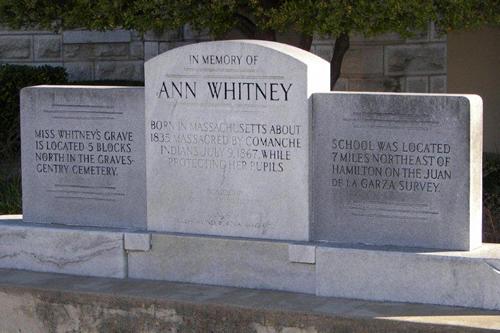 Ann Whitney Memorial Hamilton Texas