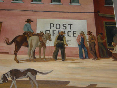 Ranger TX - PO Mural Crossroads Town