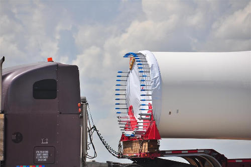 Wind Turbine blade in transport