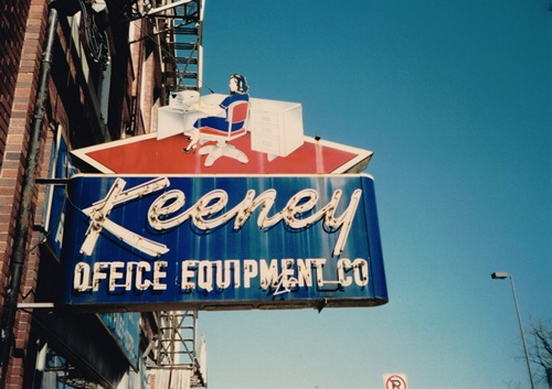 Dallas TX - Keeney Office Supply old neon sign