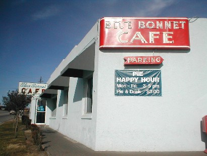 Marble Falls TX - Blue Bonnet Cafe Neon  Sign