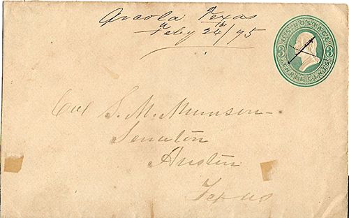 Arcola TX Fort Bend Co 1875 Postmark 