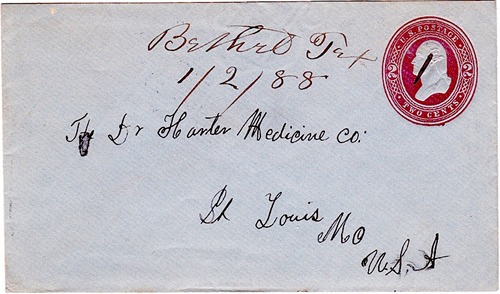 Bethel TX Anderson County 1888 postmark 
