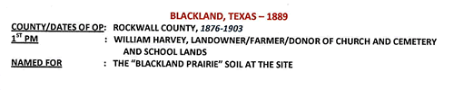 Blackland TX - Rockwall Co 1889 Postmark