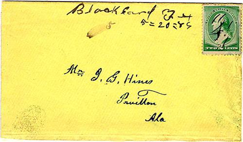 Blackland TX - Rockwall Co, 1889 Postmark