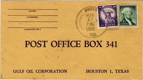 Booth, TX 1958 postmark