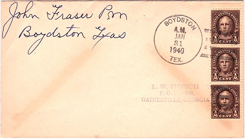 Boydston TX Gray County 1940 Postmark