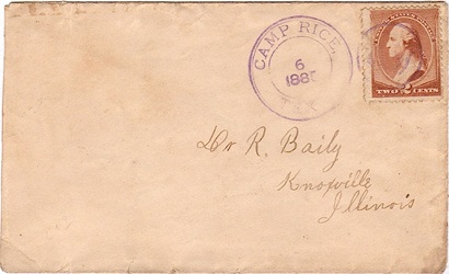 Camp Rice TX 1885 Postmark